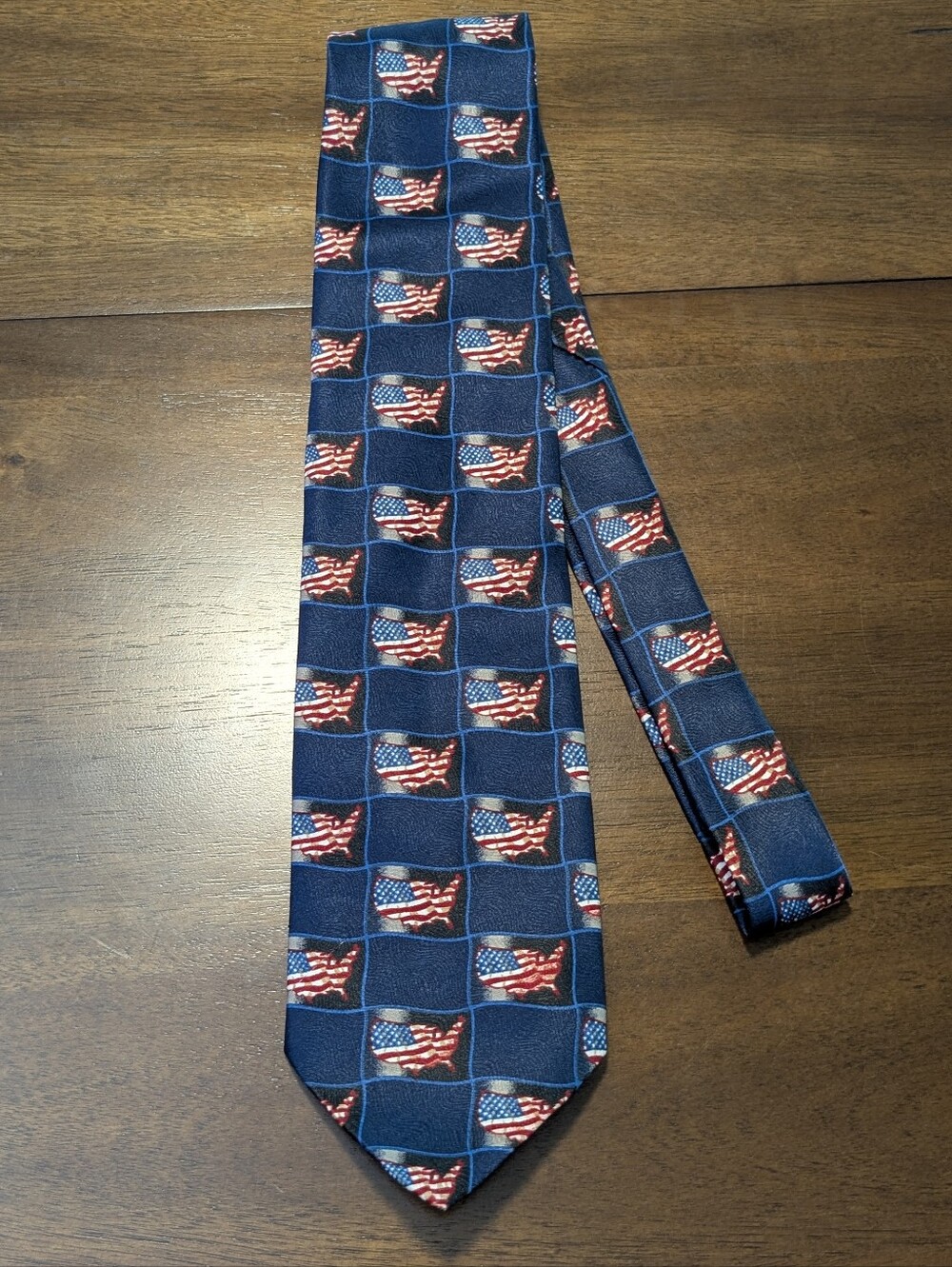 America Patriotic Stars and Stripes USA Tie, Made in USA
